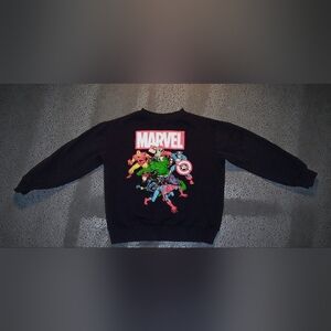 Marvel Black Kids Sweater with Superhero Print